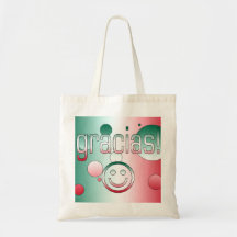 Gracias! Mexico Flag Colours Pop Art Tote Bag