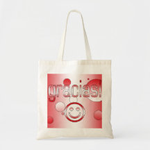 Gracias! Peru Flag Colours Pop Art Canvas Bags
