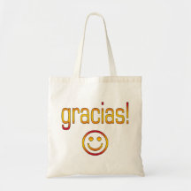 Gracias! Spain Flag Colours Canvas Bags