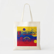 Gracias! Venezuela Flag Colours Pop Art Canvas Bag