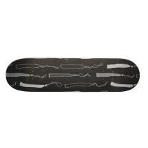 GRAD02 GRADUATION TASSELS BLACK WHITE GRAYS DIGITA SKATE BOARD DECK