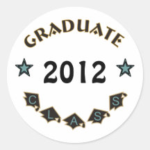 Graduate Class of 20XX Round Stickers