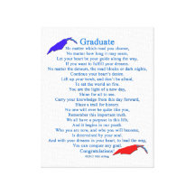 Graduate Poem Canvas Prints