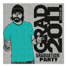 Graduation 2011 Party Invitation Cartoon Photo 1