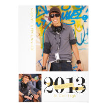 Graduation Announcement  |  3 Photo Gold