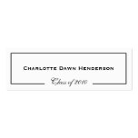 Graduation announcement name card border Class of Business Card Template