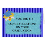 Graduation Blue Stripes Set Card