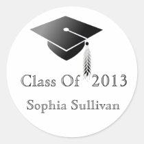 Graduation Cap Class of 2013 Sticker Sheet Names stickers