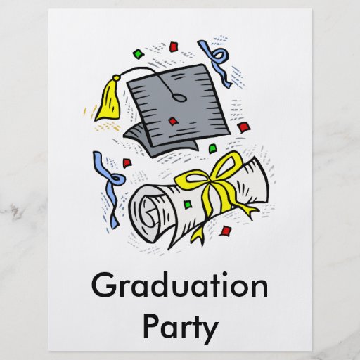 Graduation Cap & Diploma Custom Flyer