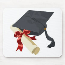 Graduation Cap & Diploma Mouse Pad