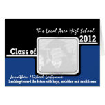 Graduation Class of 2012 Photo Black Greeting Card