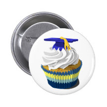 Graduation cupcake button