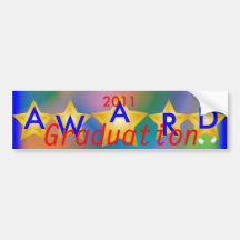Graduation Five Gold Stars Award Bumper Sticker