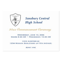 Graduation general admission custom event ticket business cards