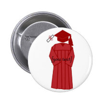 Graduation gown, [your text] button