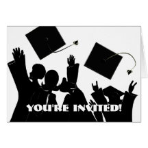 Graduation Invitation-Change Background/Font Colou Greeting Cards