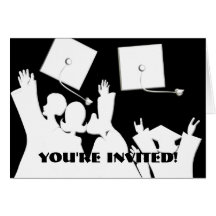 Graduation Invitation-Change Background/Font Colou Greeting Card