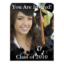 Graduation Invitation Class of 2010 Postcard