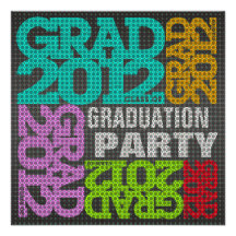 Graduation Party Invitation 2012 Multi Colour