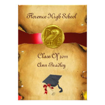 GRADUATION PHOTO TEMPLATE GOLD OWL CUSTOM INVITE