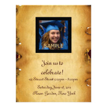 GRADUATION PHOTO TEMPLATE GOLD OWL PERSONALIZED INVITES