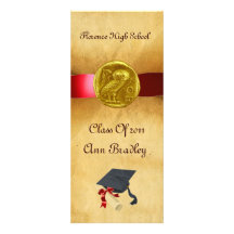 GRADUATION PHOTO TEMPLATE GOLD OWL PERSONALIZED ANNOUNCEMENT