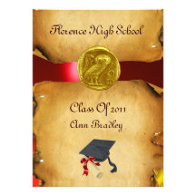 GRADUATION PHOTO TEMPLATE GOLD OWL INVITATIONS