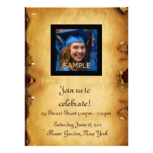 GRADUATION PHOTO TEMPLATE GOLD OWL INVITATIONS