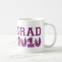 Graduation purple class year 2010 custom photo coffee mugs