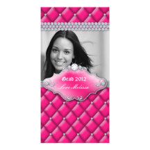 Graduation Tufted Satin Jewellery Sweet 16 Pink 2 Picture Card