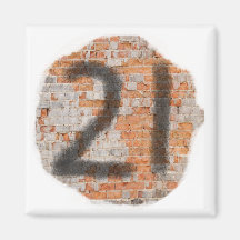 Graffiti 21st Birthday Gifts Refrigerator Magnet