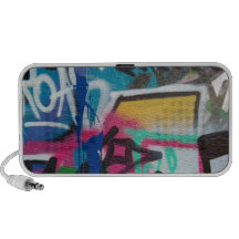 graffiti smudge background iPod speakers