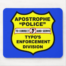 Grammar Police Apostrophe Mousepad