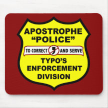 Grammar Police Apostrophe Mousepad