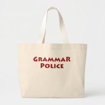 Grammar Police Canvas Bags