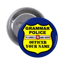 Grammar Police Customisable Button