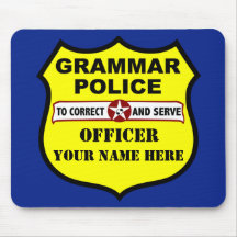 Grammar Police Customisable Mousepad