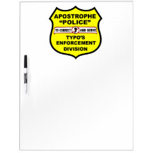 Grammar Police Dry Erase Board