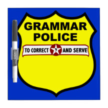 Grammar Police Mini Dry Erase Board
