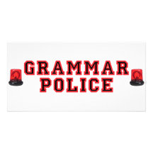 Grammar Police Personalised Photo Card