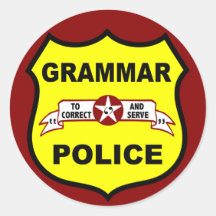 Grammar Police Sticker