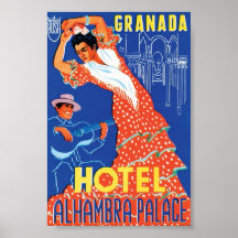Granada Hotel Alhambra Palace Poster