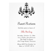 Grand Ballroom Birthday Invitation (white)