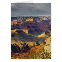 Grand Canyon from the south rim at sunset, Greeting Card