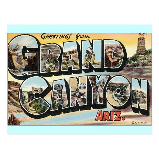 Grand Canyon Vintage Travel Postcard