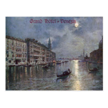 Grand Hotel Venezia Vintage Postcard