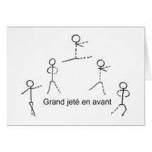 Grand jete greeting cards