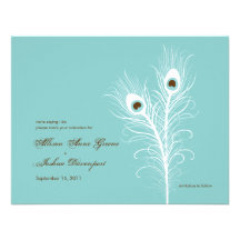 Grand Peacocks Save the Date Invitation