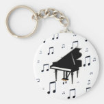 Grand Piano and Music Notes Keychains