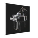 Grand Piano Musical Classical Instrument Gallery Wrap Canvas